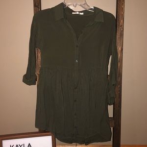 Dark green 3/4 sleeve tunic